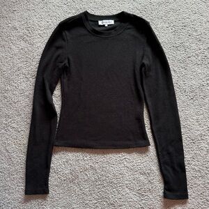 Black Waffle Long Sleeve